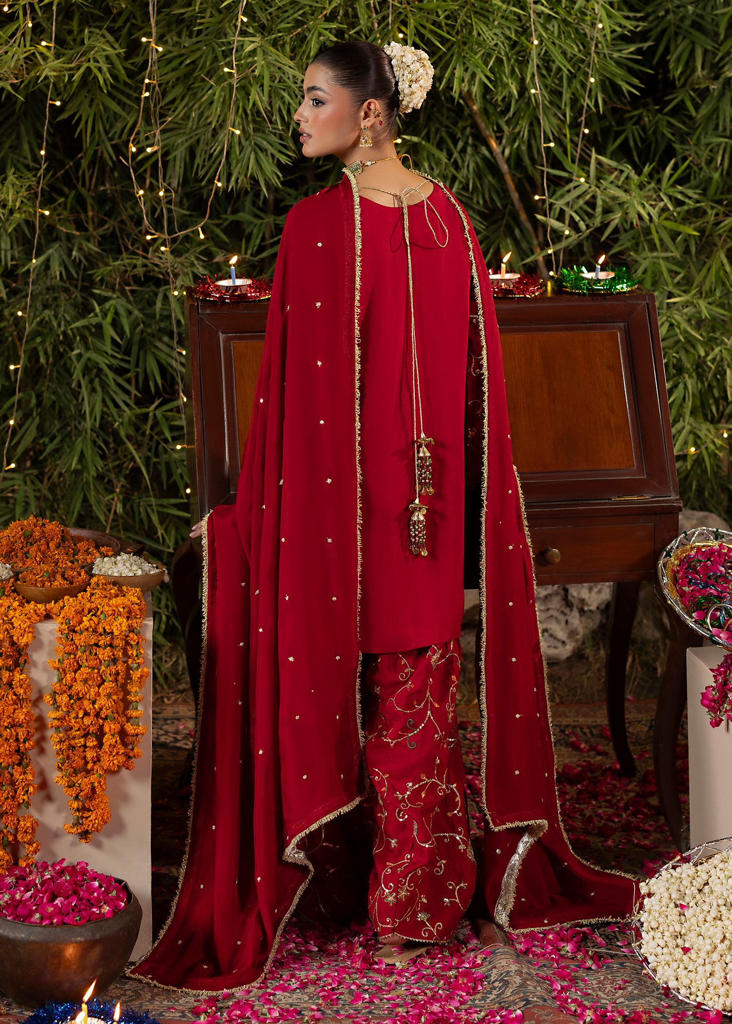 2645B RED GOLD SHALWAR