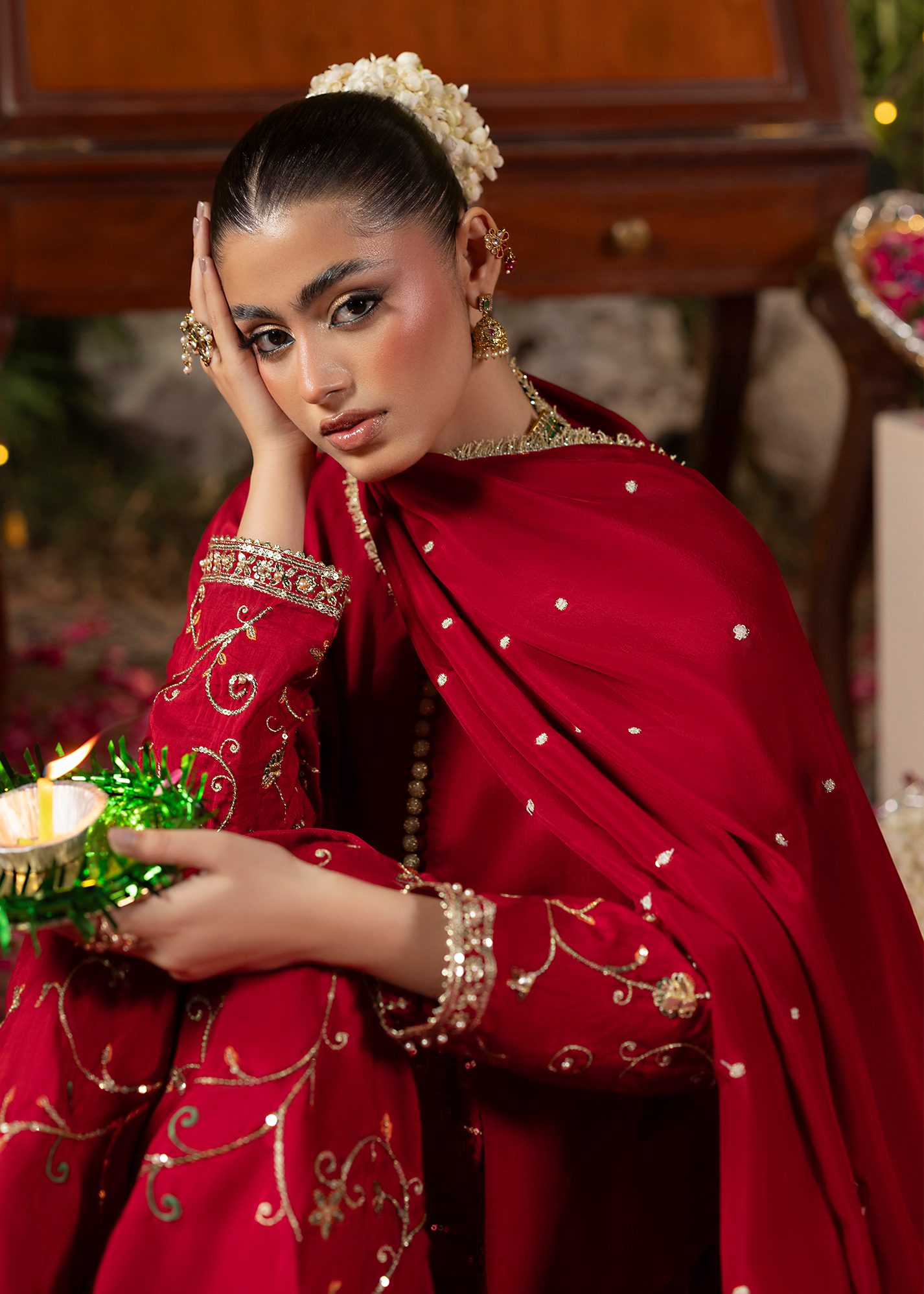 2645B RED GOLD SHALWAR