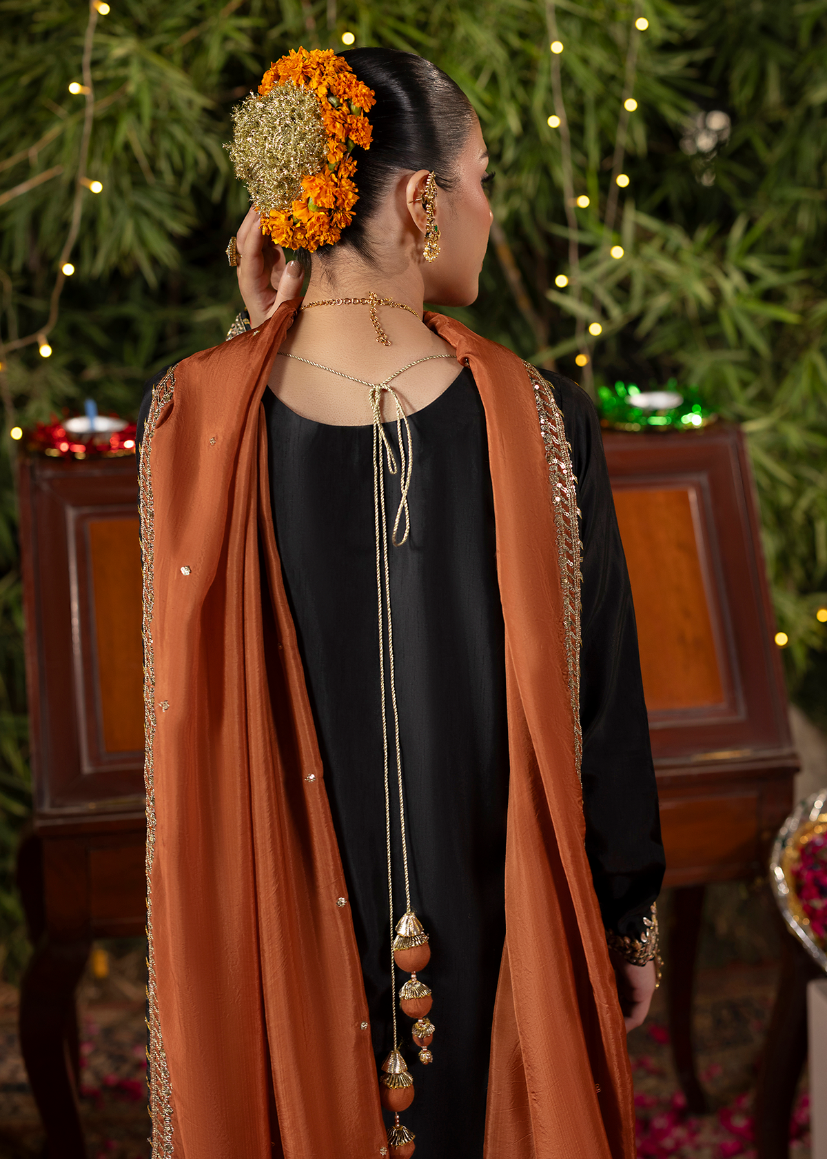 2647B BLACK & RUST SHIRT