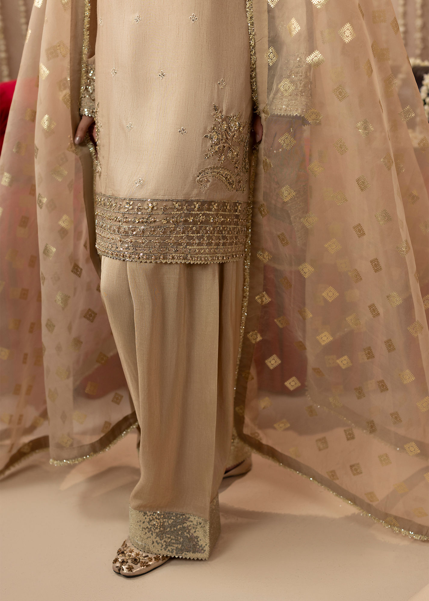 2646A BEIGE PINK SHIRT