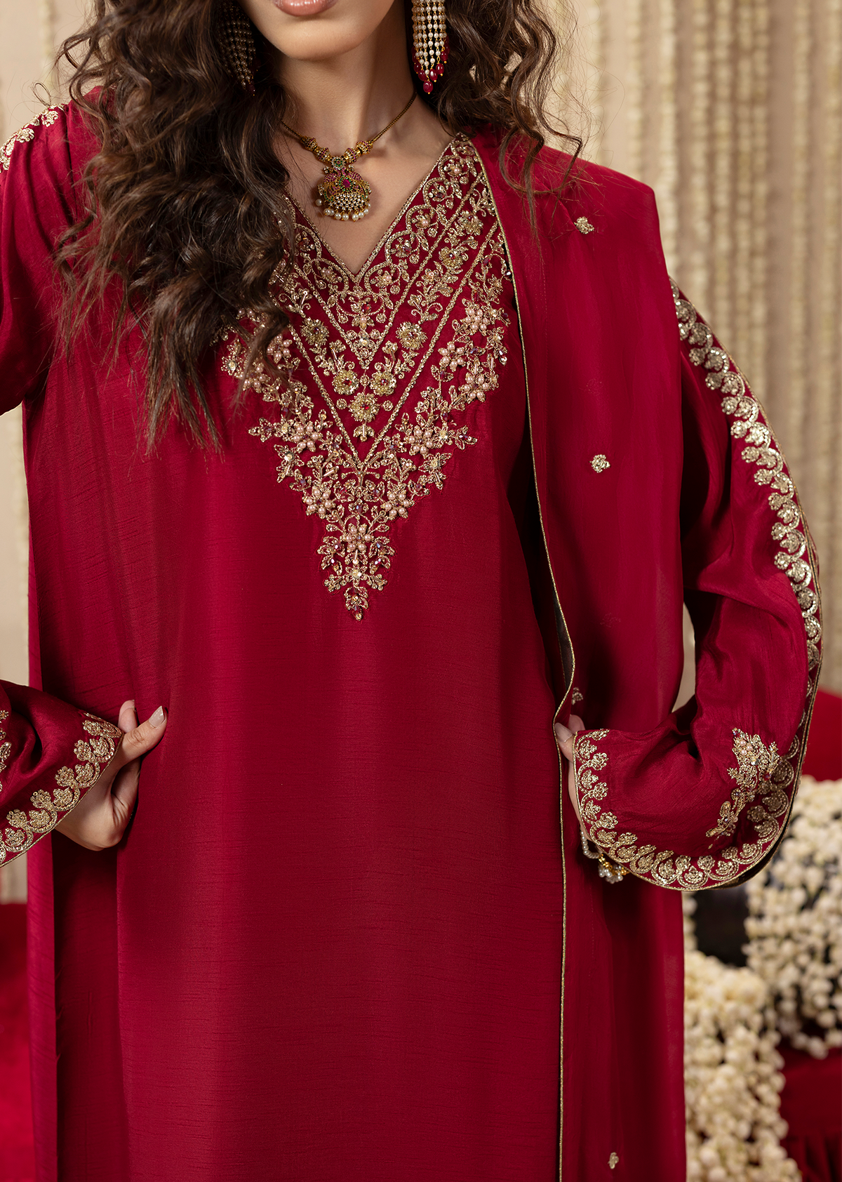 2648B HOT PINK KAFTAN