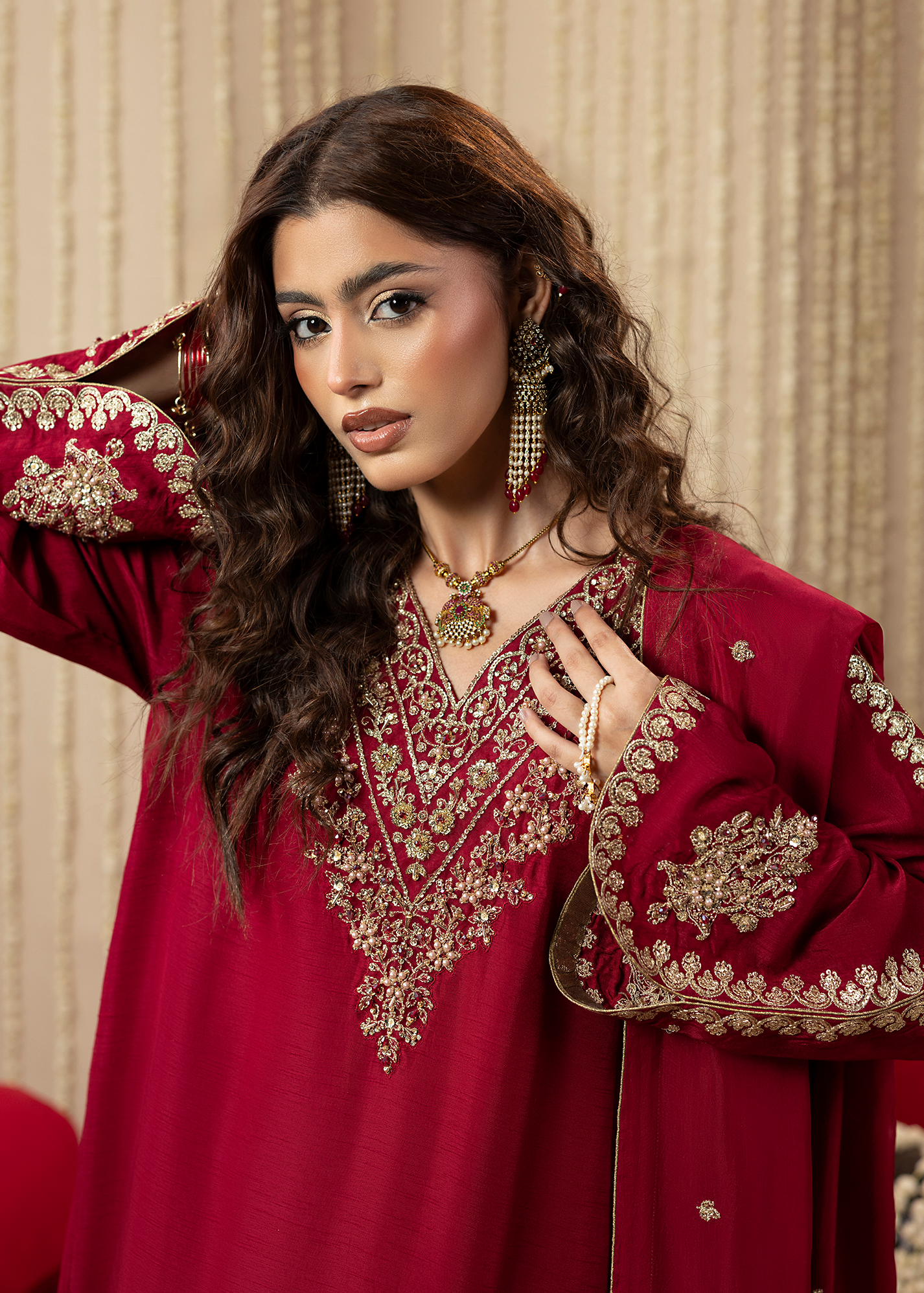 2648B HOT PINK KAFTAN