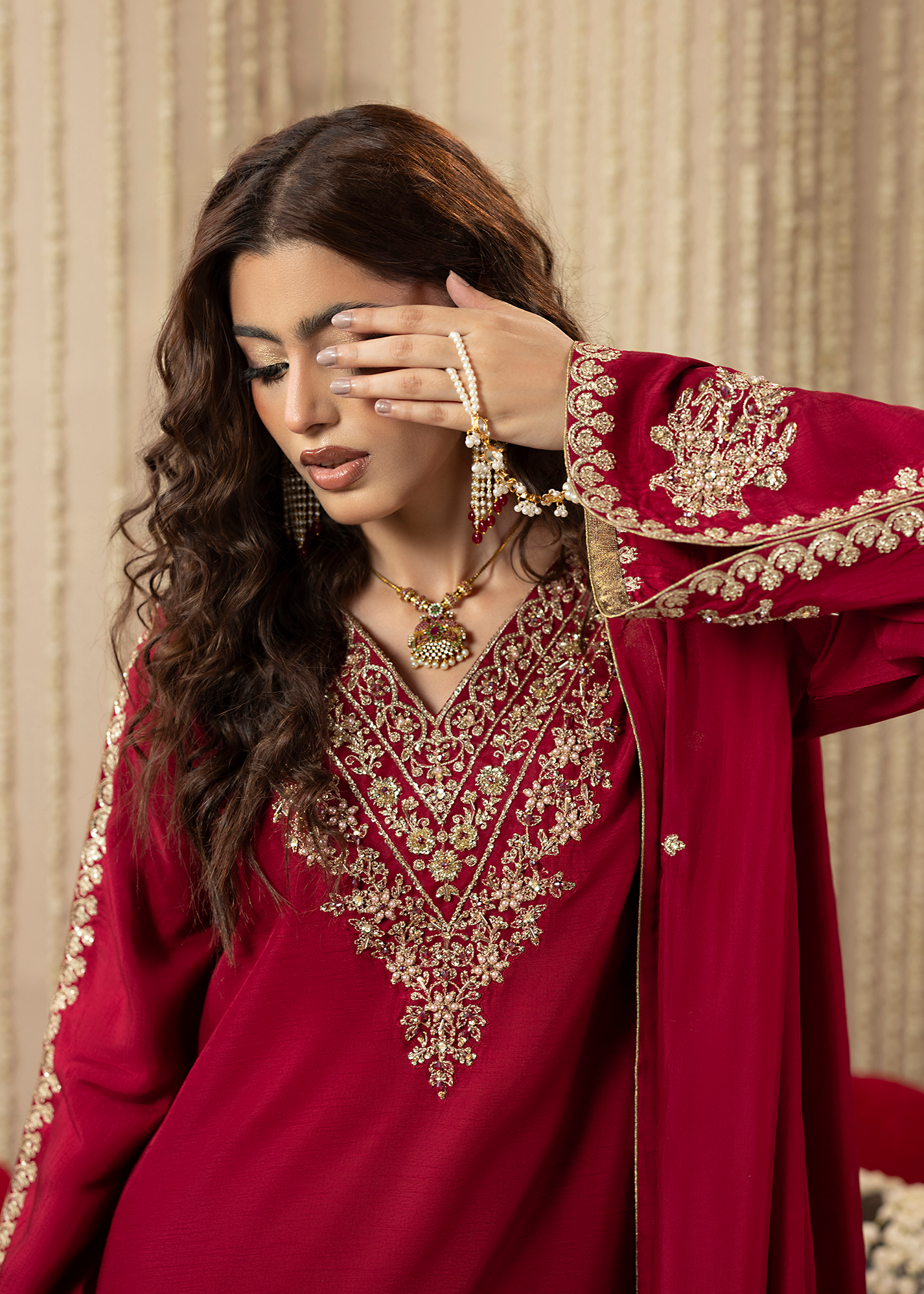 2648B HOT PINK KAFTAN
