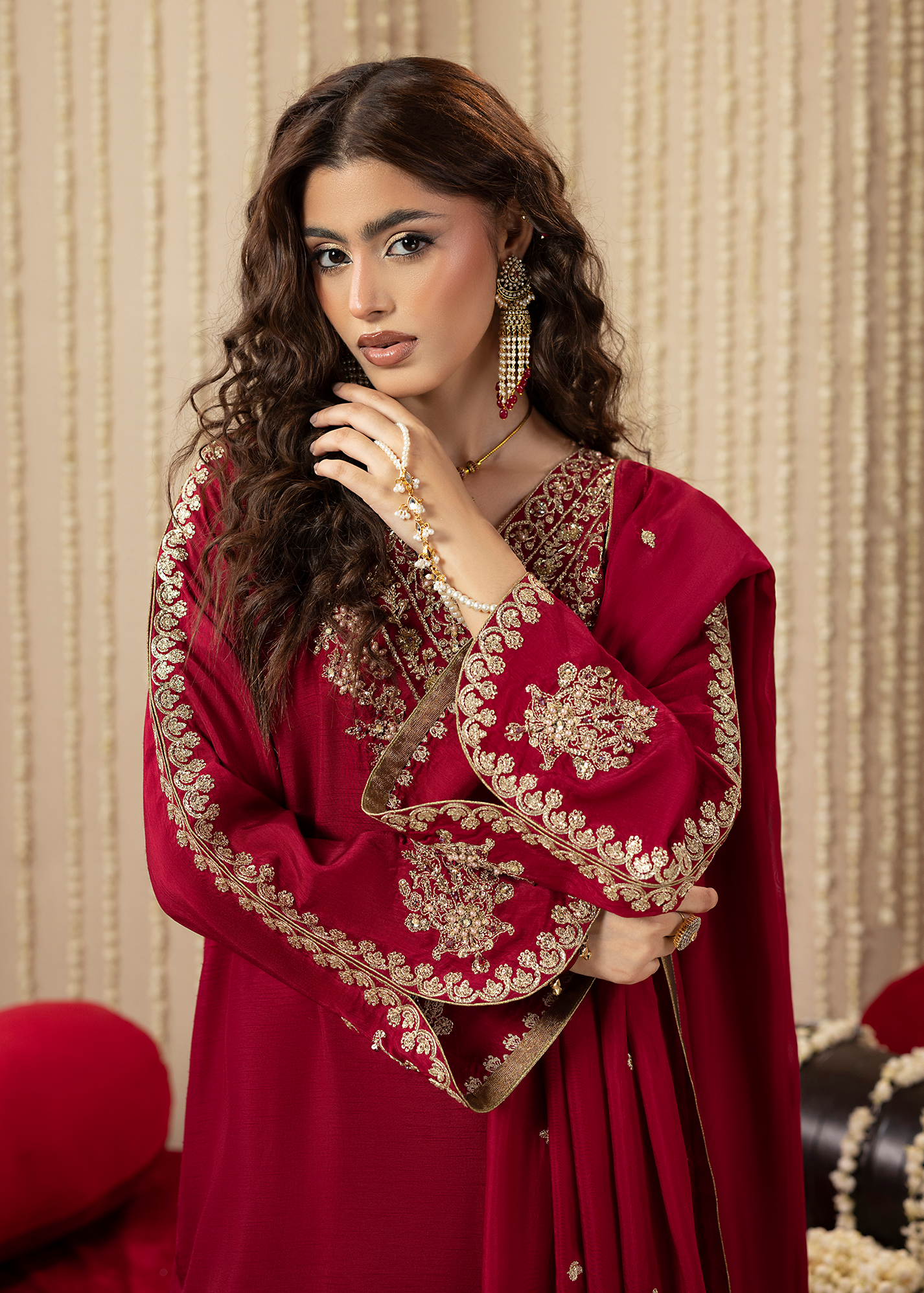2648B HOT PINK KAFTAN