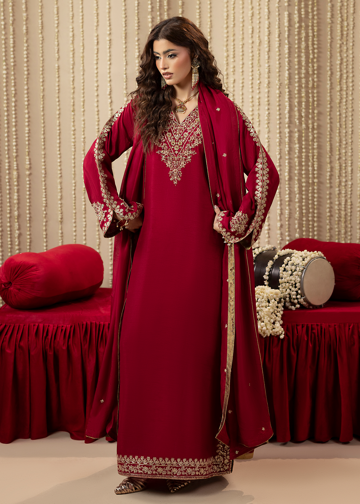 2648B HOT PINK KAFTAN