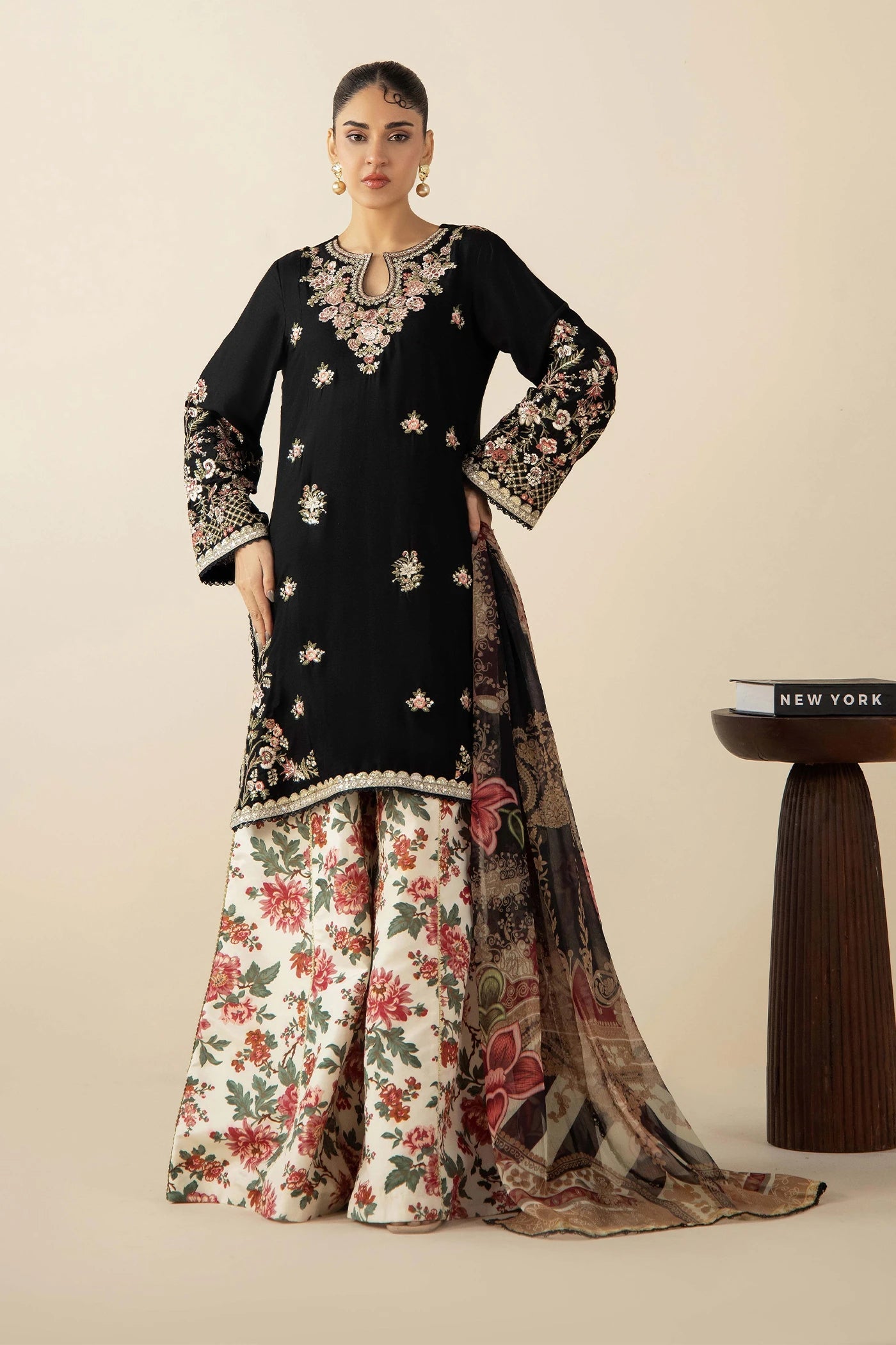 Ethnic Eid Edit Silk Black