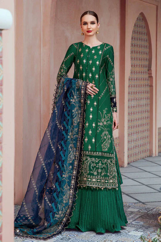 MARIAB - SATEEN EMBROIDERED LAWN 3 PC - 10076