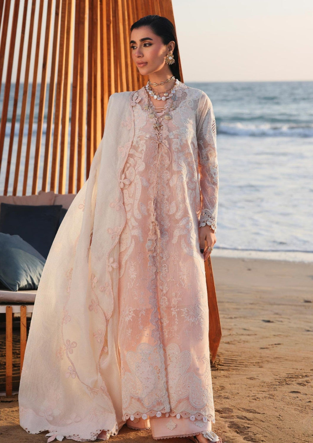 Qalamkar – Sahil Luxury Lawn 3 Piece Suit