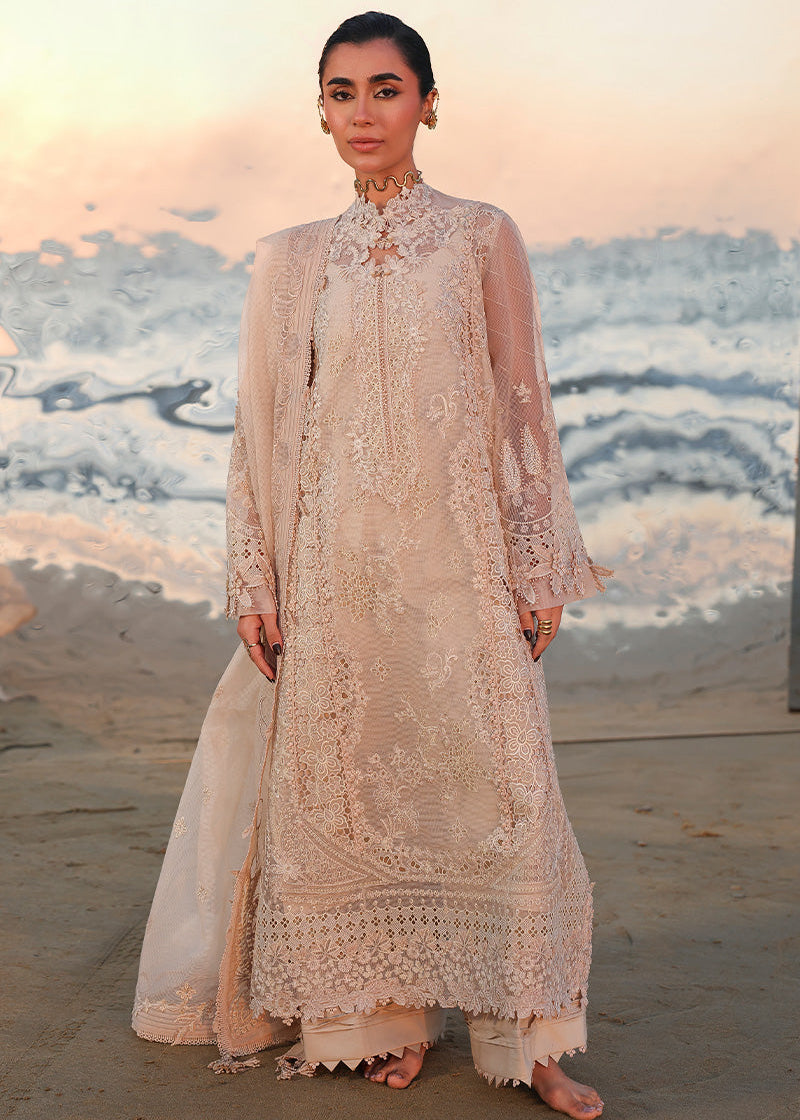 Qalamkar –  Skin Chikankari 3 Piece Suit
