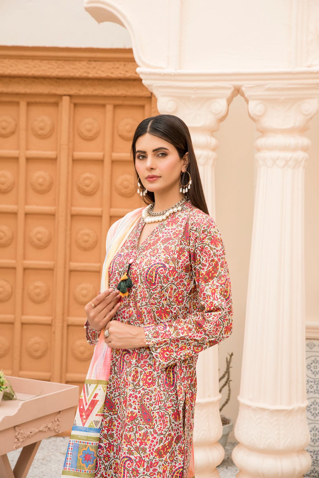 3 Piece Printed Lawn Suit- (Pret)