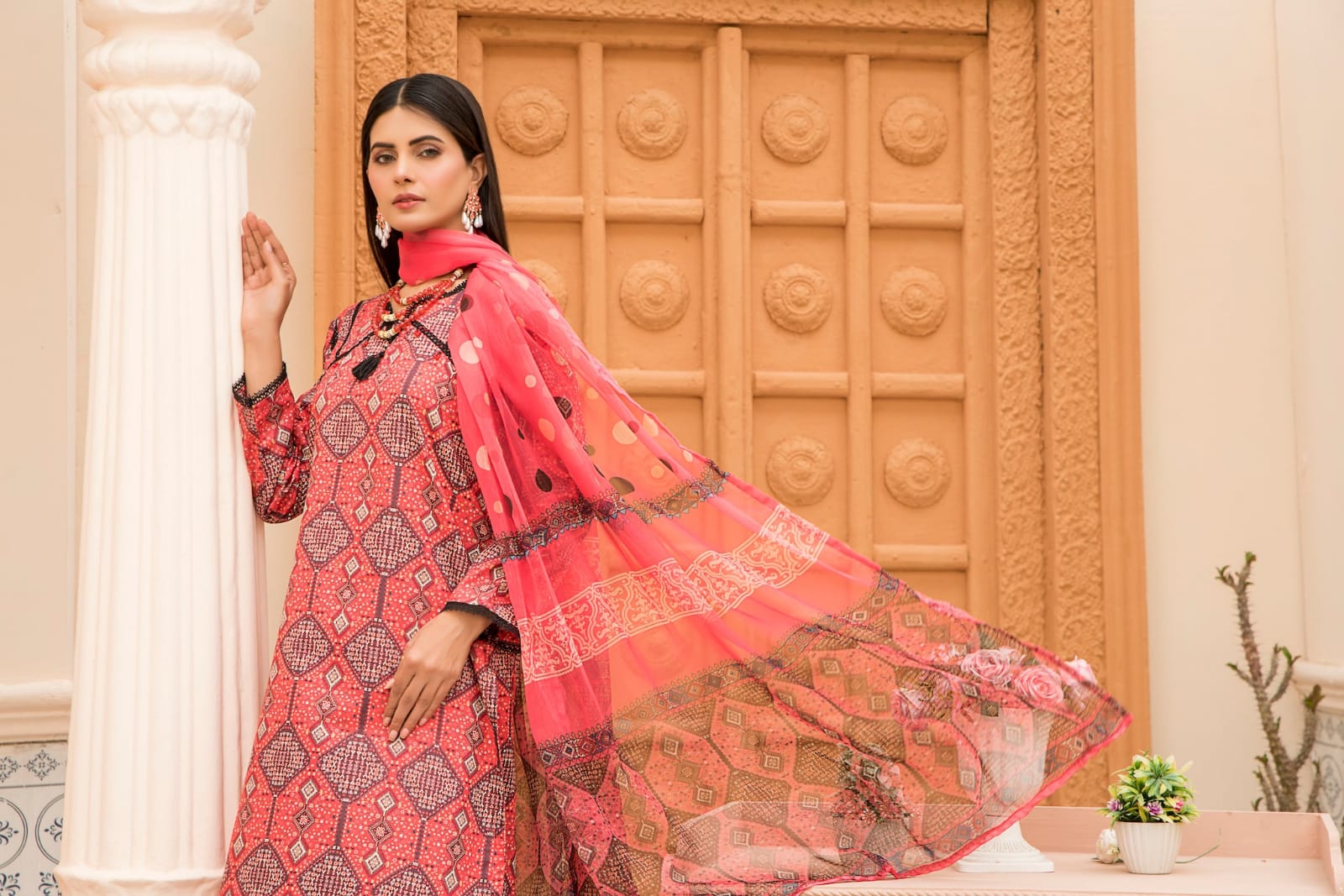 3 Piece Printed Lawn Suit- (Pret)