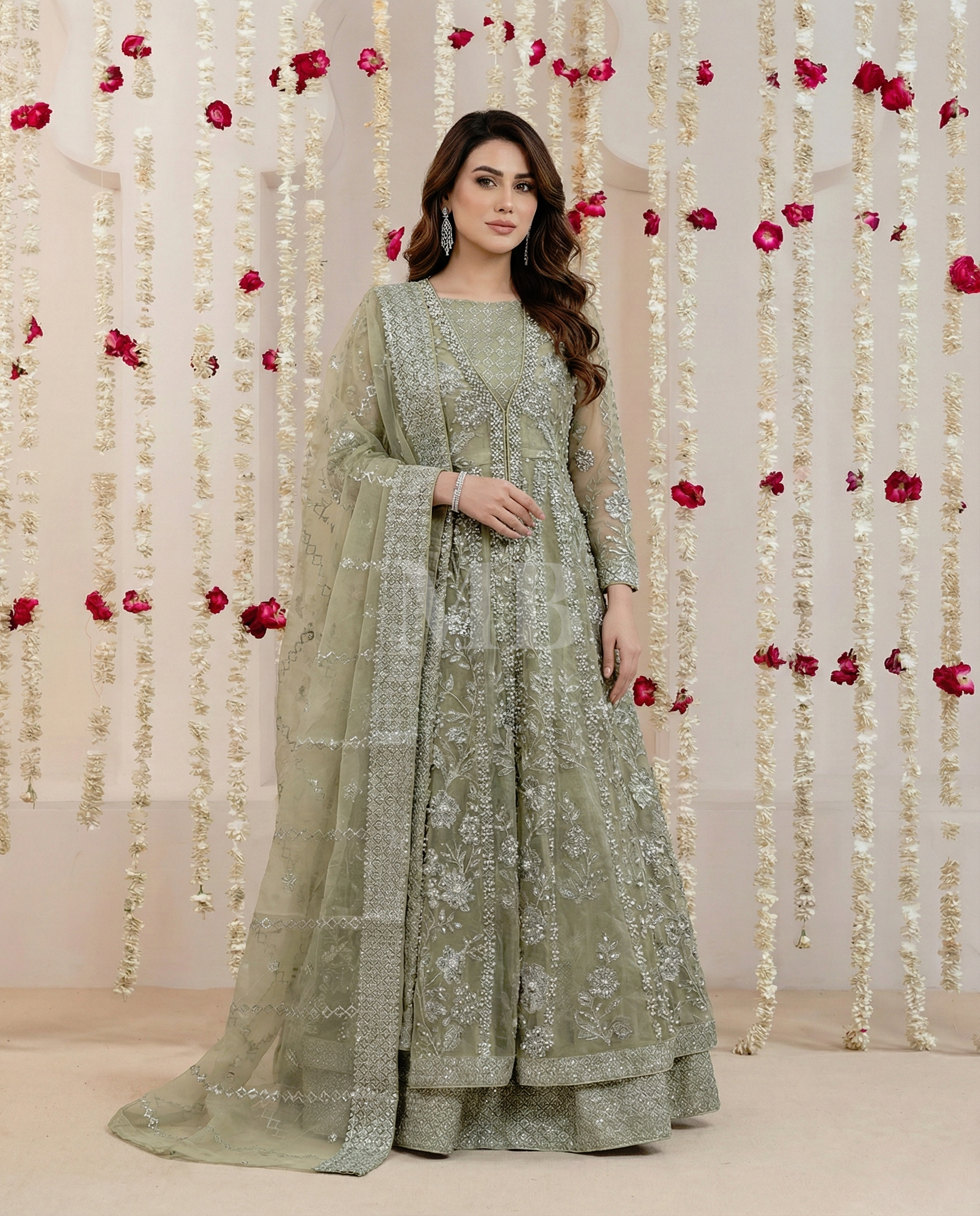 Chandni Mehfil FG 126 Olive